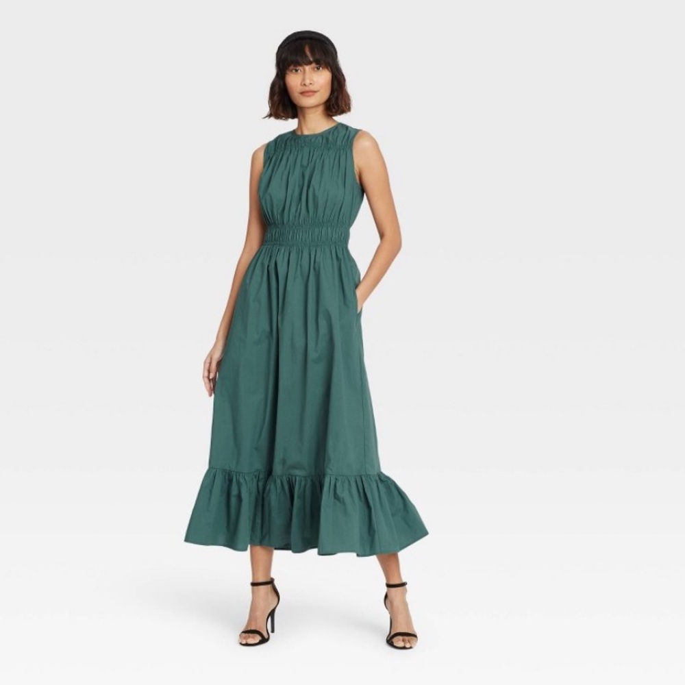 A New Day Target poplin maxi dress, green